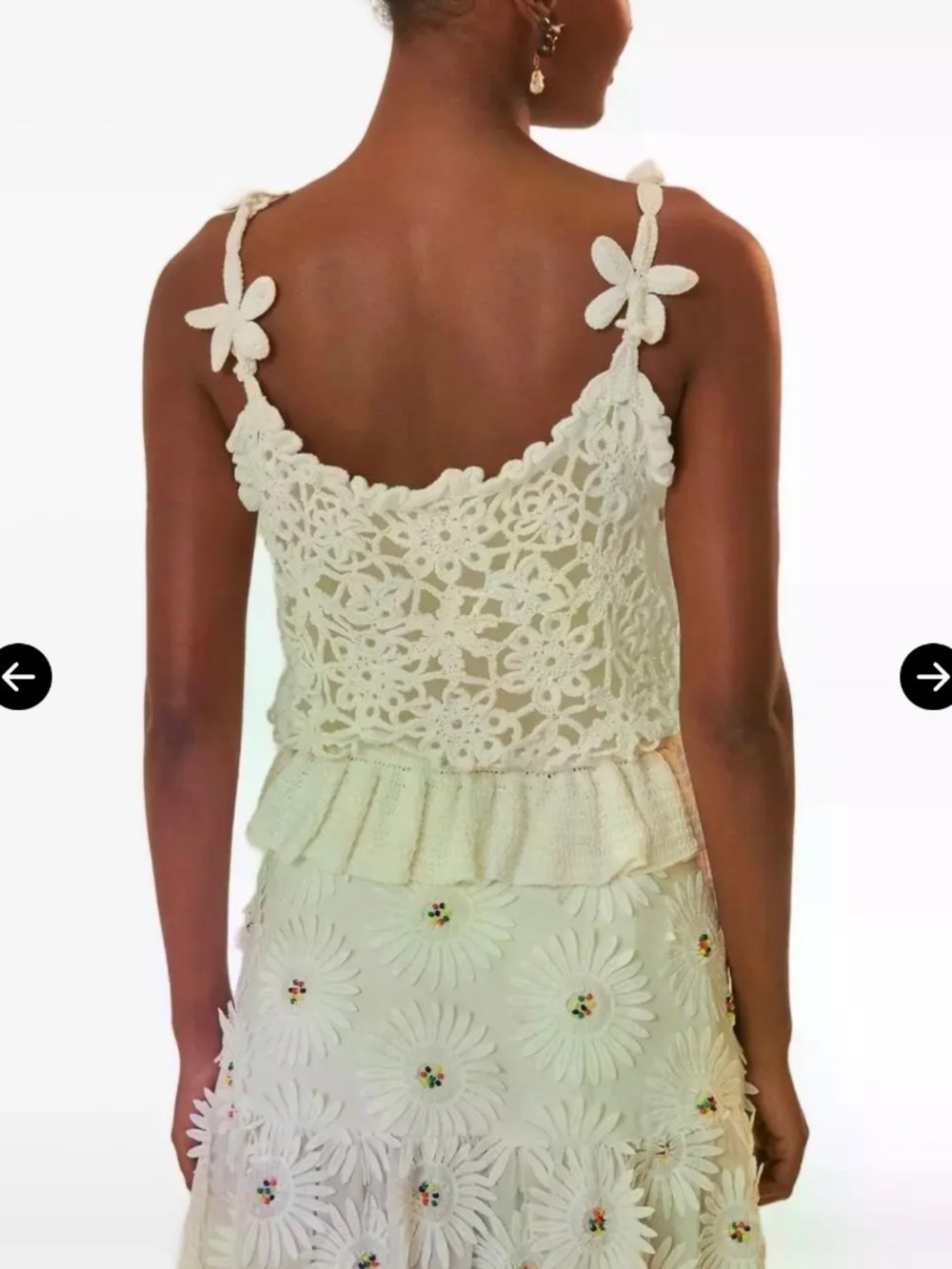 Farm Rio White Crochet Top - Picture 2 of 3
